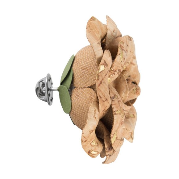 Fleur'd Pins - Cork & Gold Rose - Picture 2 of 2